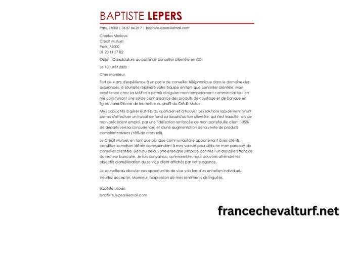 Lettre DE Motivation